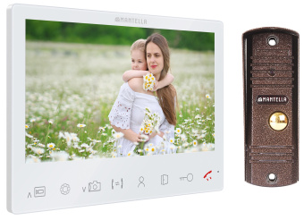 Видеодомофон Mantella 110M 10 дюймов и вызывная панель ЗАПИСЬ НА SD КАРТУ