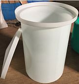 Пластиковая ёмкость бак бачок бочка с крышкой Б220 220 литров белый